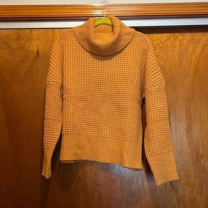 Brand new mud pie mustard Randi Waffle sweater